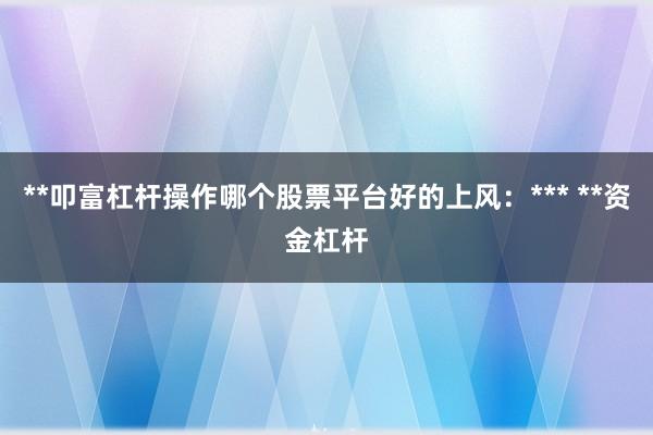 **叩富杠杆操作哪个股票平台好的上风：*** **资金杠杆