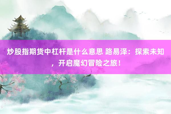 炒股指期货中杠杆是什么意思 路易泽：探索未知，开启魔幻冒险之旅！